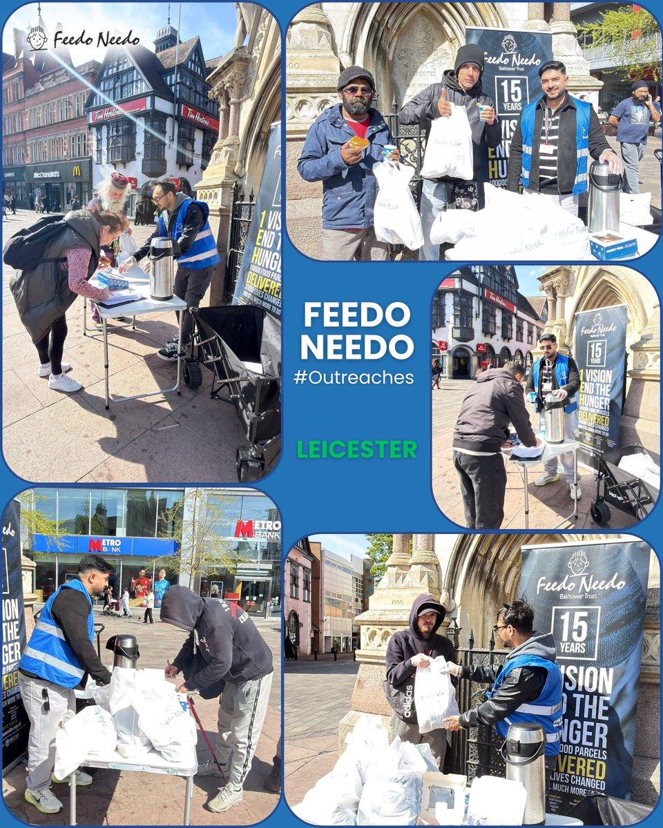 FeedoNeedo's tweet image. Leicester in action! 💙
Food bags, open hearts, and real conversations in the city centre,  while raising awareness and shining a light on the realities of homelessness in our community.
.
.
.
.
#EndTheHunger #FeedoNeedo #CommunitySupport #Gratitude #KindnessInAction