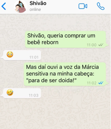 🤣🤣🤣🤣🤣🤣🤣🤣🤣🤣🤣🤣🤣🤣 tá louca você menina!