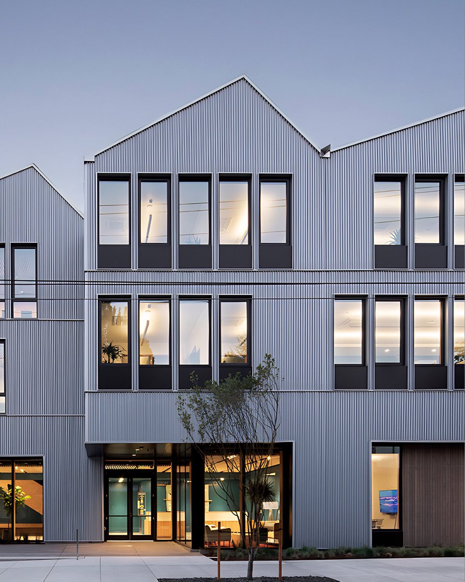 LEVERARC's tweet photo. Designed by LEVER, the Meyer Memorial Trust campus in Portland’s Albina neighborhood supports a private foundation. The project includes a public engagement center, mission library, event space, roof terrace, and offices https://t.co/1PvGZDcGsR