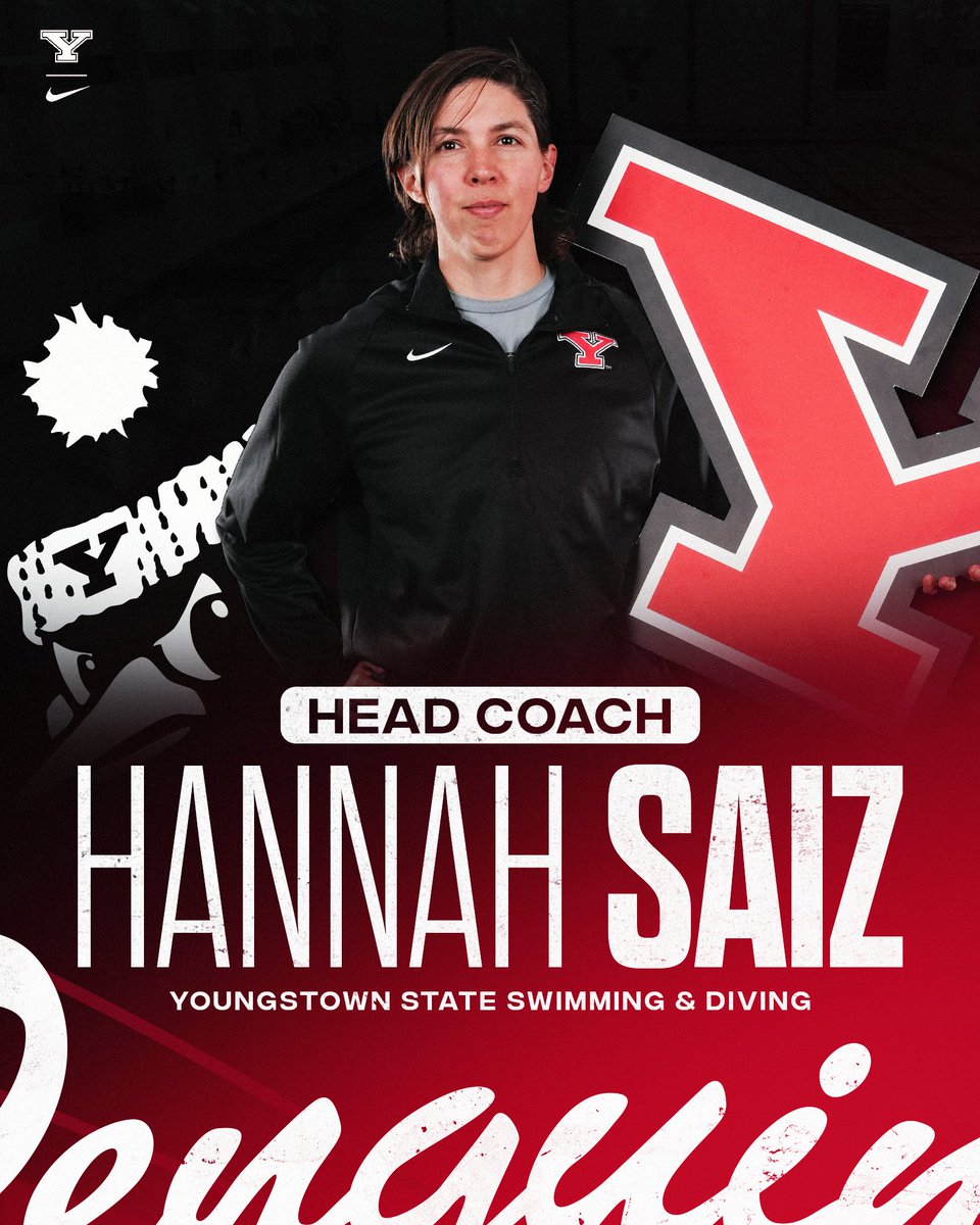 YSUSwimDive's tweet photo. Penguins fans, please help us welcome the new head coach of our men's and women's swimming and diving programs, Hannah Saiz!

A native of Plattsburgh, N.Y., Coach Saiz spent the past three seasons as an assistant at West Point.

Read more⬇️
🗞️: https://t.co/i0BwurPLq0

#GoGuins🐧 https://t.co/4gbd3YtjYX