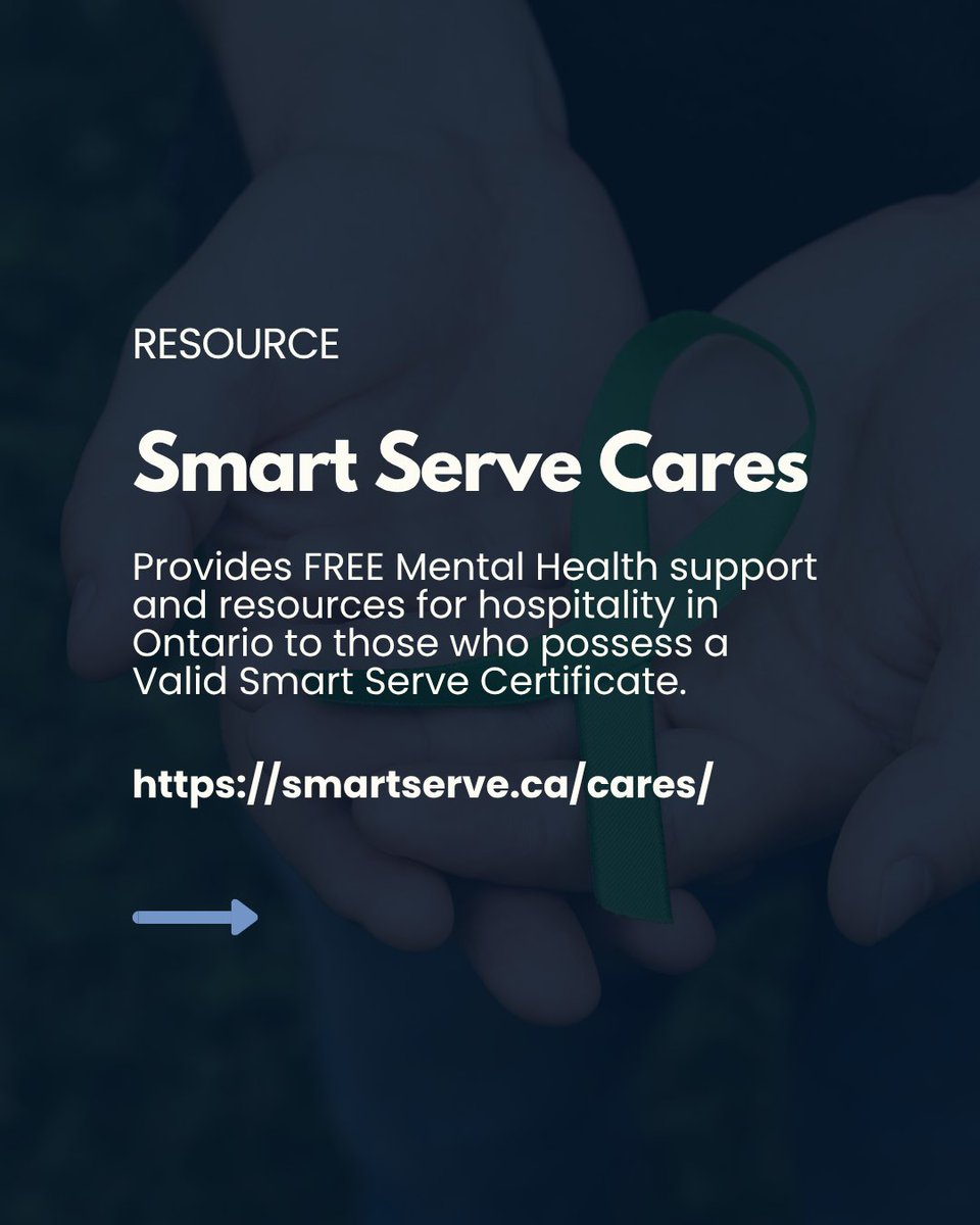 ORHMA's tweet photo. Mental Health Awareness Month is a reminder that supporting our people is just as important as serving our guests… even one kind word or gesture goes a long way. 💚

In #hospitality, long hours, high pressure, and a constant pace are real, but they shouldn’t come at the cost of individual well-being.

ORHMA remains committed to helping build healthier and more supportive workplaces, where team members feel heard, valued, and equipped with the right resources.

Here are a just few of the many FREE resources, available to you and your team:
🔗 Smart Serve Cares -  https://t.co/VX3gSlazgq
🔗 Not 9 to 5 - https://t.co/FPQb11xlEj
🔗 The Burnt Chef Project - https://t.co/eqUYOdMC8C

#MentalHealthMatters #SmartServeCares #BeKind