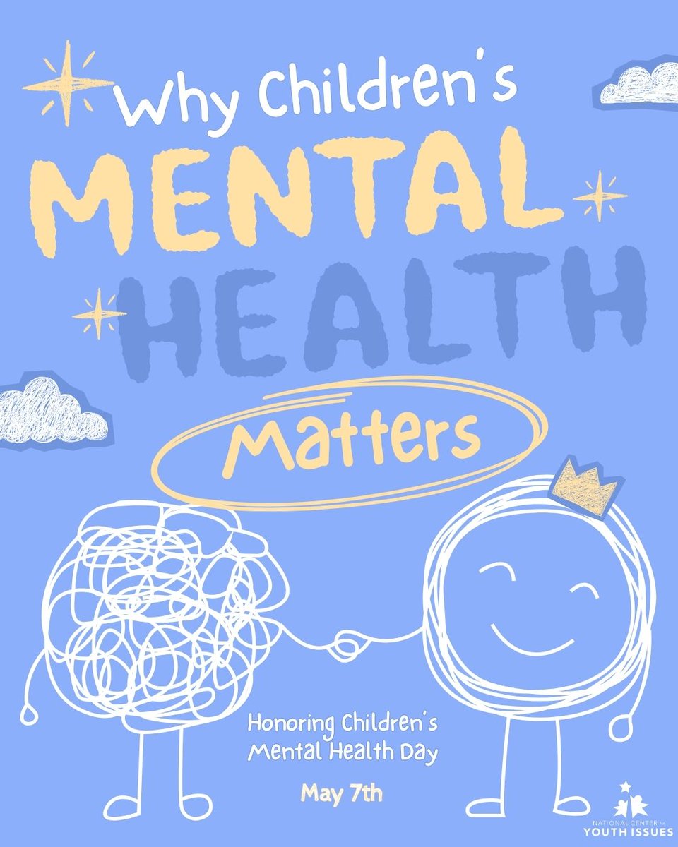 NCYI's tweet photo. May 7 is Children’s Mental Health Awareness Day.

A child’s mental health shapes how they learn, connect, and see themselves.

Thank you to every educator and counselor doing this work every day. https://t.co/oOjGe3OCWc
