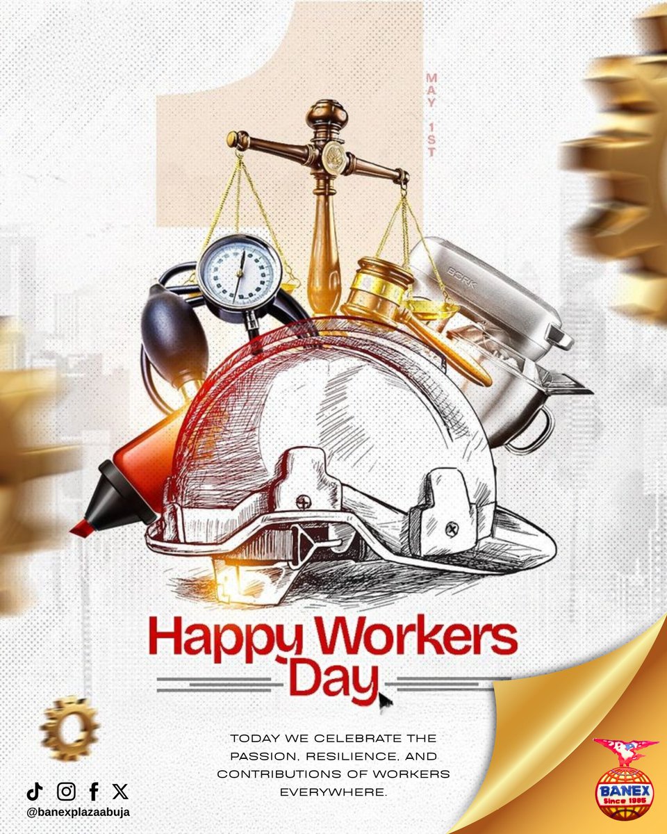 banexplazaabuja's tweet image. Happy Workers Day!⛑️

Today we celebrate the passion, resilience, and contributions of workers everywhere.

Shop now 🛍️
📍Banex Plaza Abuja
Plot 741 Aminu Kano Crescent, Wuse II, Abuja

#may1 #happyworkersday #gadgets #accessories #abuja
#banexplazaabuja
