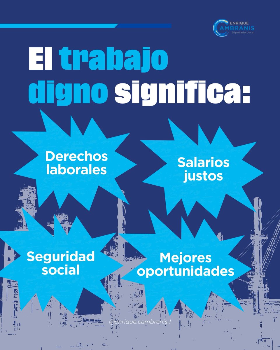 ECambranisT's tweet photo. Hoy reconocemos a las y los trabajadores que con su esfuerzo diario impulsan a México. 🇲🇽

Seguimos defendiendo condiciones laborales más justas y dignas para todas y todos.

#DíaDelTrabajo #PAN #AcciónNacional #Veracruz #EnriqueCambranis https://t.co/Mkb0GJvAyZ