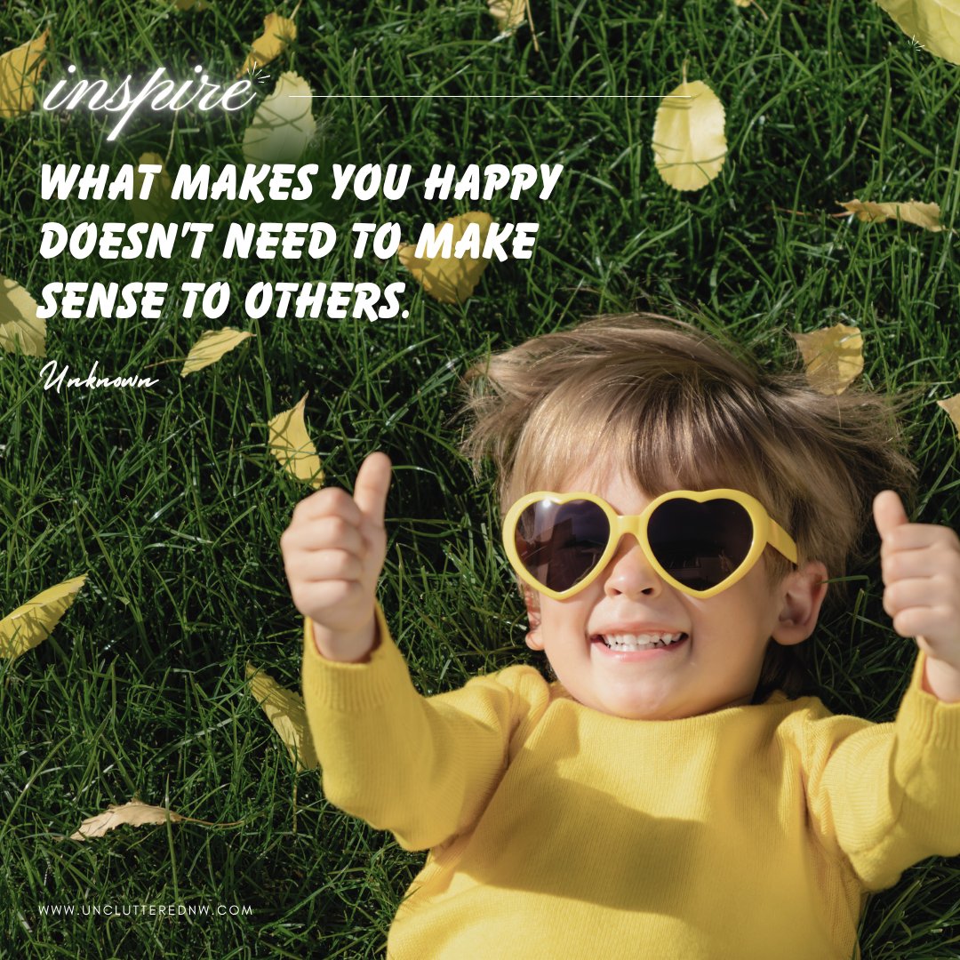 unclutterednw's tweet image. Don't let people gatekeep your happiness! Life is too short to worry about what other people think – if something makes you happy and doesn't harm anyone, DO IT! 🌟
.
.
.
#quotes #inspire #organizedhome #uncluttered #bellevue #homeorganizer #professionalorganizer #homeorganizing