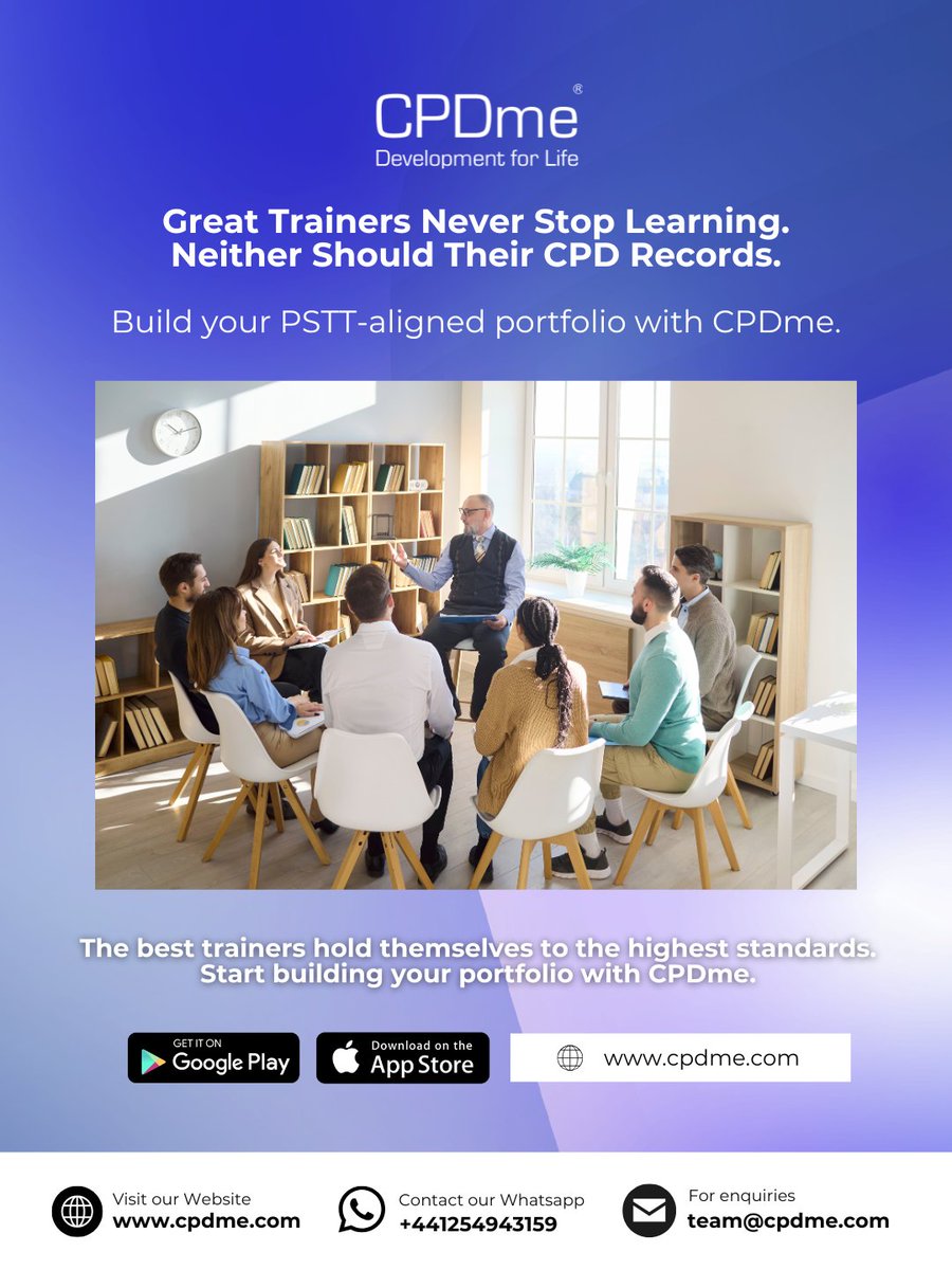 cpdme's tweet image. 📚CPDme helps teachers and trainers in the FE sector log their CPD, reflect against professional standards, and build a portfolio that demonstrates meaningful growth.

🎉 Get 30% off your first 3 months on CPDme.
Use code: PSTT30.
👉 cpdme.com/newmonthly

#PSTT #CPD #CPDme