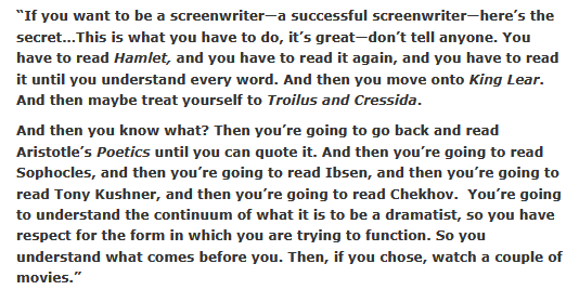 JoeBiancoAuthor's tweet image. The secret to becoming a successful #screenwriter? 
John Logan