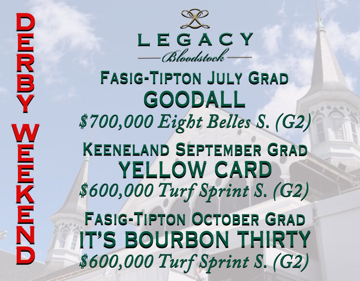 legacybloodstoc's tweet image. Best of luck to all of the #LegacyBuilders 🏇 🏆 running at #ChurchillDowns this #KentuckyDerby Weekend! 🍀 🍀 🍀
🟨 🌹🟩