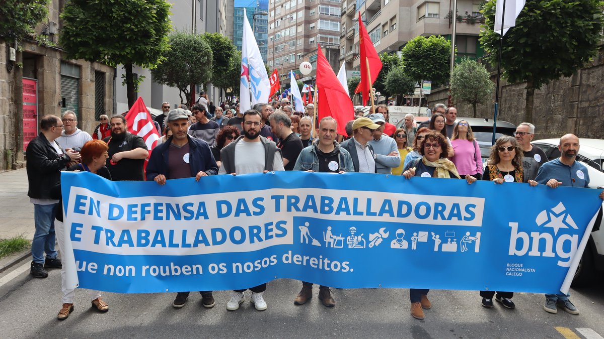 bngvigo's tweet image. 📢 1º de maio en #Vigo 

O BNG apoiamos a masiva manifestación da CIG en defensa dos nosos dereitos sociais e laborais e fronte ás guerras do imperialismo