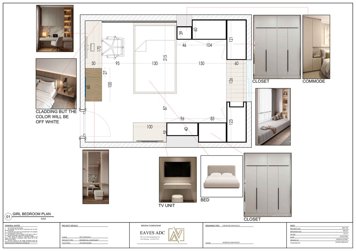 mennaelsaby's tweet image. GIRL BEDROOM FURNITURE DRAWINGS 
LOCATION 5TH SETTLEMENT 
CREDITS TO EAVES ADC 

#technicaldrawing #technicalpackage #technicalofficeengineer #Interiors #interiordesign #mennaelsabyinteriors
#shopdrawing #workingDrawings #details

BEHANCE : behance.net/MennaElsaby