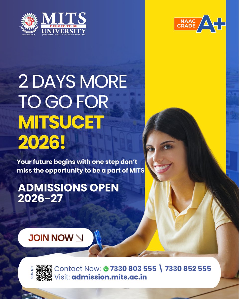 MITS Deemed To Be University, Madanapalle tweet media