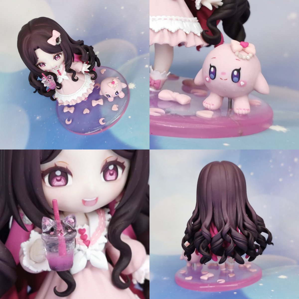 ClayPuff's tweet image. Thank you for trusting my little shop @genieart.

I hope u love the little creation you let me work with. 

#clay #clayart #chibi #chibiart #polymerclay