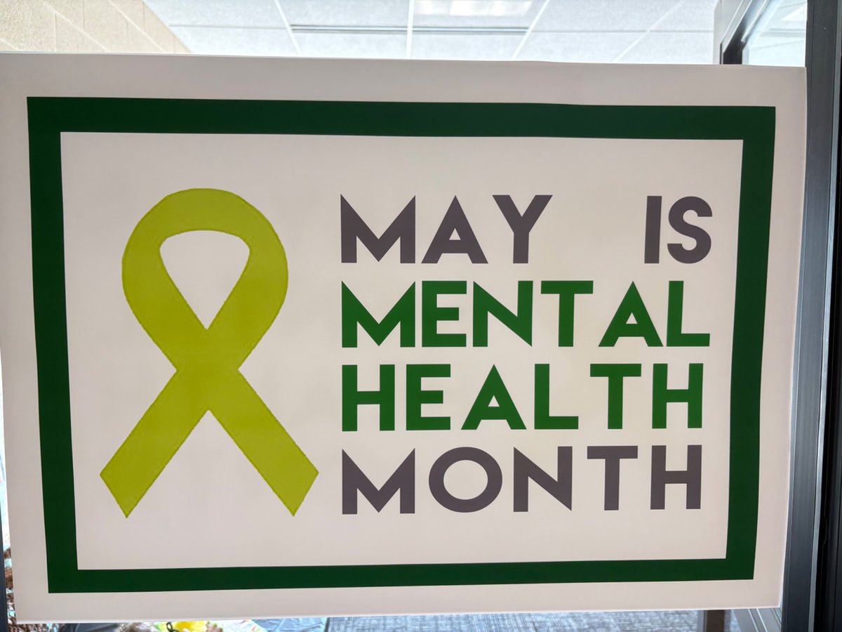 MHeat33's tweet photo. May is Mental Health Awareness Month. Great work by our behavioral department to recognize such an important topic. Spread the word and make more good days together! @CLIU21 https://t.co/PnBrjVWrAa