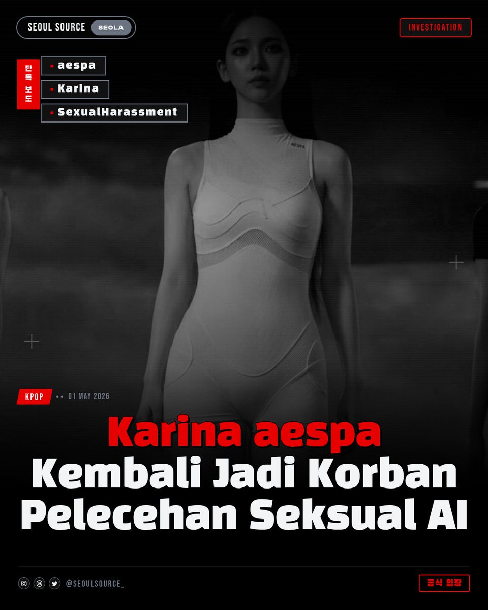 kpopdankdramaid's tweet photo. Karina aespa jadi korban pelecehan AI lagi - foto dimanipulasi, 1 juta views, komentar tak pantas bertebaran. Ini bukan drama. Ini pelecehan. #Karina #aespa #StopDeepfakes
Read More: https://t.co/BdtiPKEcui
-Seola https://t.co/Q9J92K1IIG