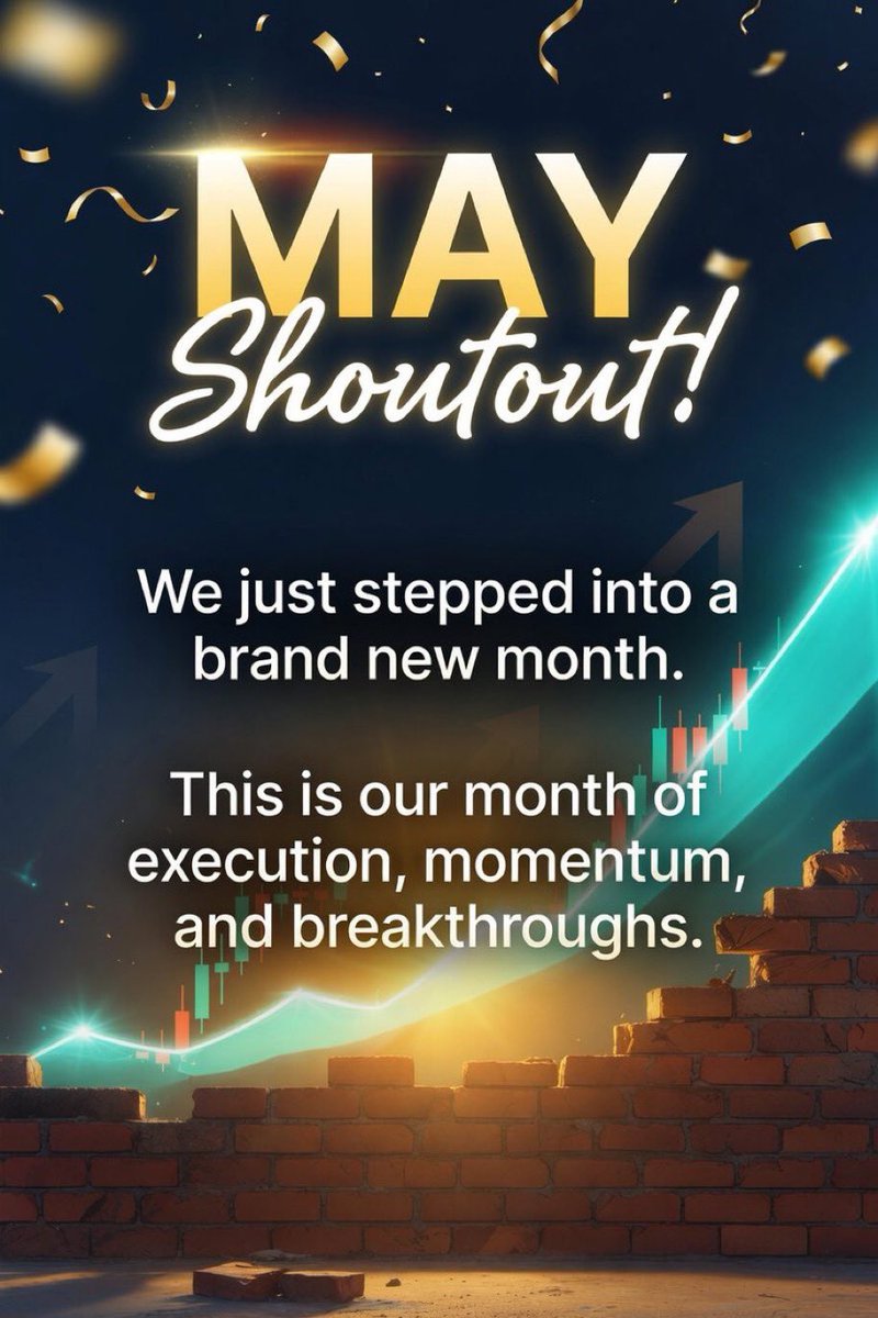 WTChaneyjr's tweet image. May is not for coasting.
May is for CONQUERING.

Execute with faith.
Move with purpose.
Expect breakthrough.

#KingdomMindset #SuccessTRAIN