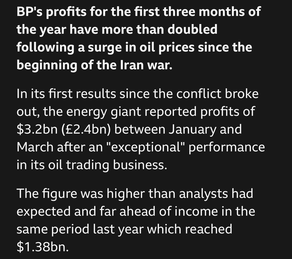 slsmith809's tweet photo. 🤦 @BBCNews @bp_plc https://t.co/vee877uZGA