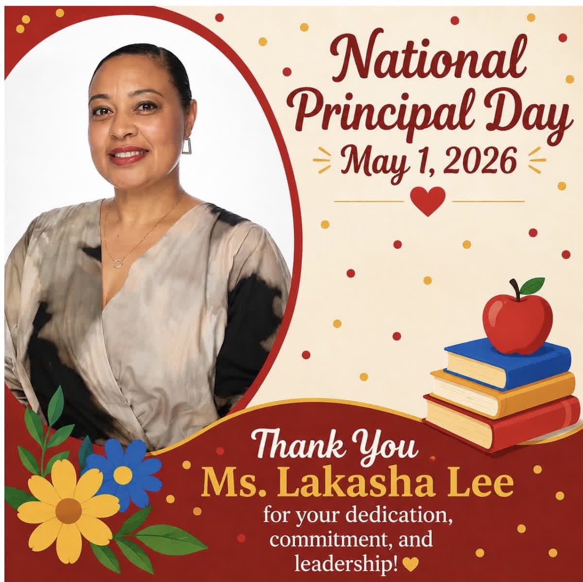 MsSabers's tweet photo. HAPPY PRINCIPAL DAY to our very own, Principal Lee! She loves with her whole heart, she pushes us all to achieve, and she leads with her Hawks in mind. We are so grateful for her ❤️ @IsonSpringsES @alexbatesedu @FultonCoSchools https://t.co/uaet6S0wl0