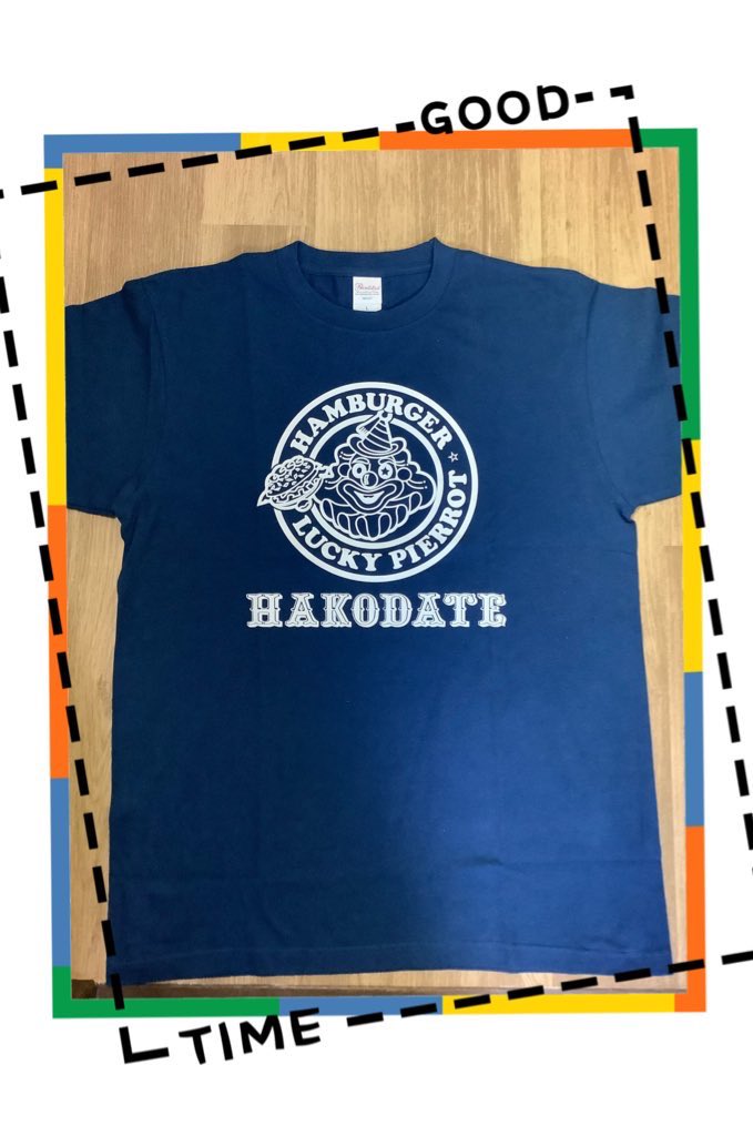 GWスタート🚀 ラッキーピエロから新作Tシャツ登場 紺×ホワイト