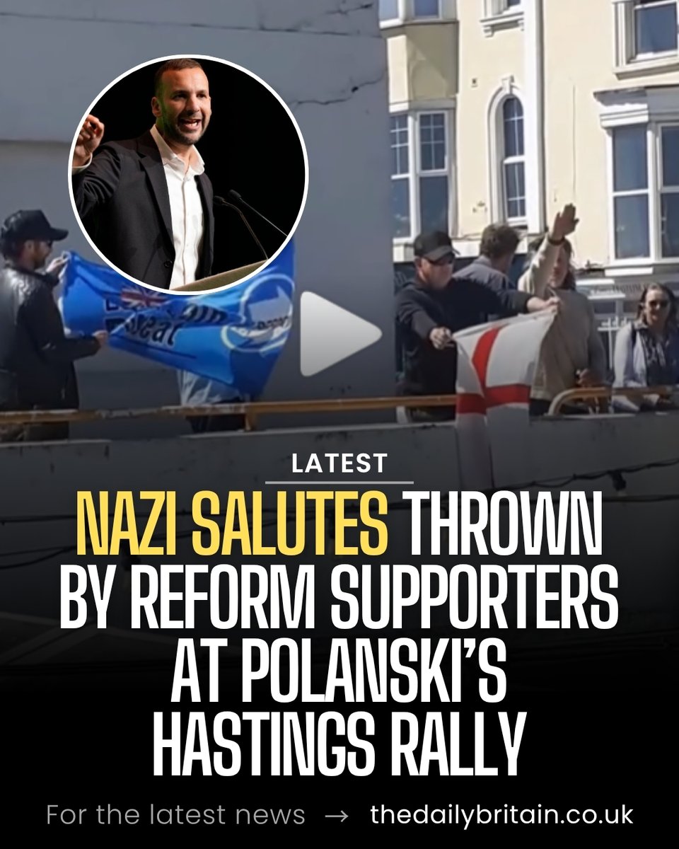 Julia Hartley-Brewer and Jake Wallis Simons both attacked Polanski over the Golders Green debate this week. 

A Reform supporter performed three Nazi salutes at his Hastings rally. Both have said nothing about it. 

Is this a double standard on antisemitism - or is there another