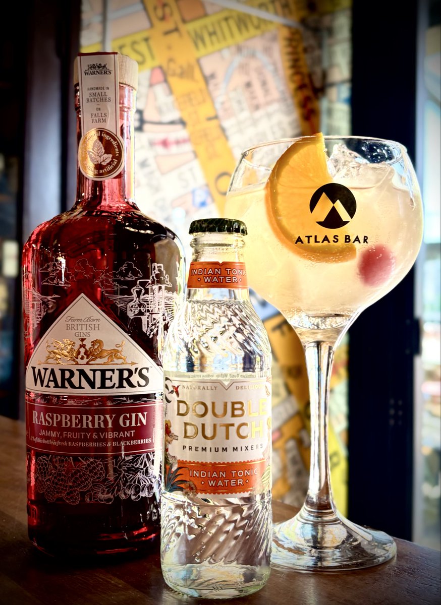 TheGinBible's tweet image. G I N  O F  T H E  W E E K 🍸

Fancy a #Gin? Course you do, it's Friday! We can't think of a better G&amp;amp;T to have on a day like today 😍☀️

@warnersgin Raspberry &amp;amp; @DoubleDutchMix #Tonic. £5 singles and £7 doubles for one week only @TheAtlasBar #Manchester 🎉🍸 

#ThankGinItsFriday
