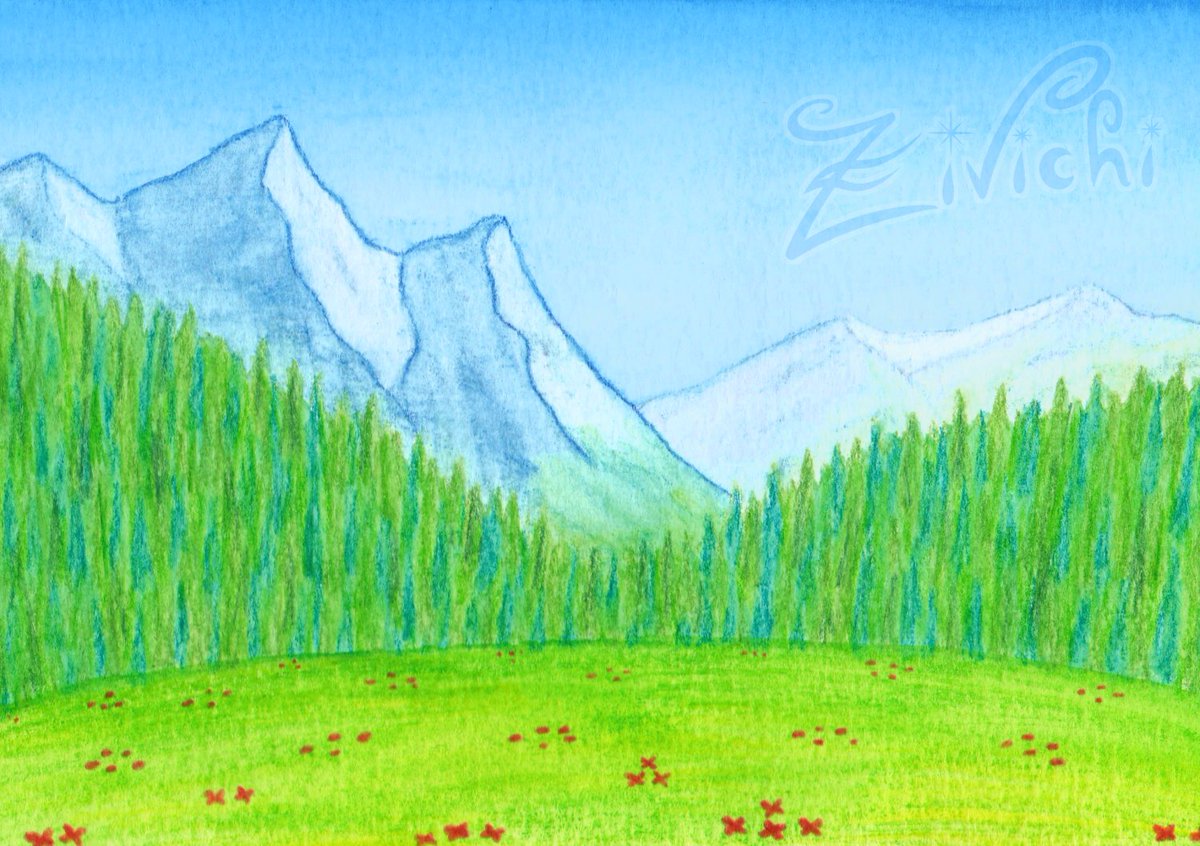 zivichi's tweet photo. A landscape that I made to practice with my watercolor pencils 💕

#originalart #watercolorart https://t.co/7GdgTi3Tkl