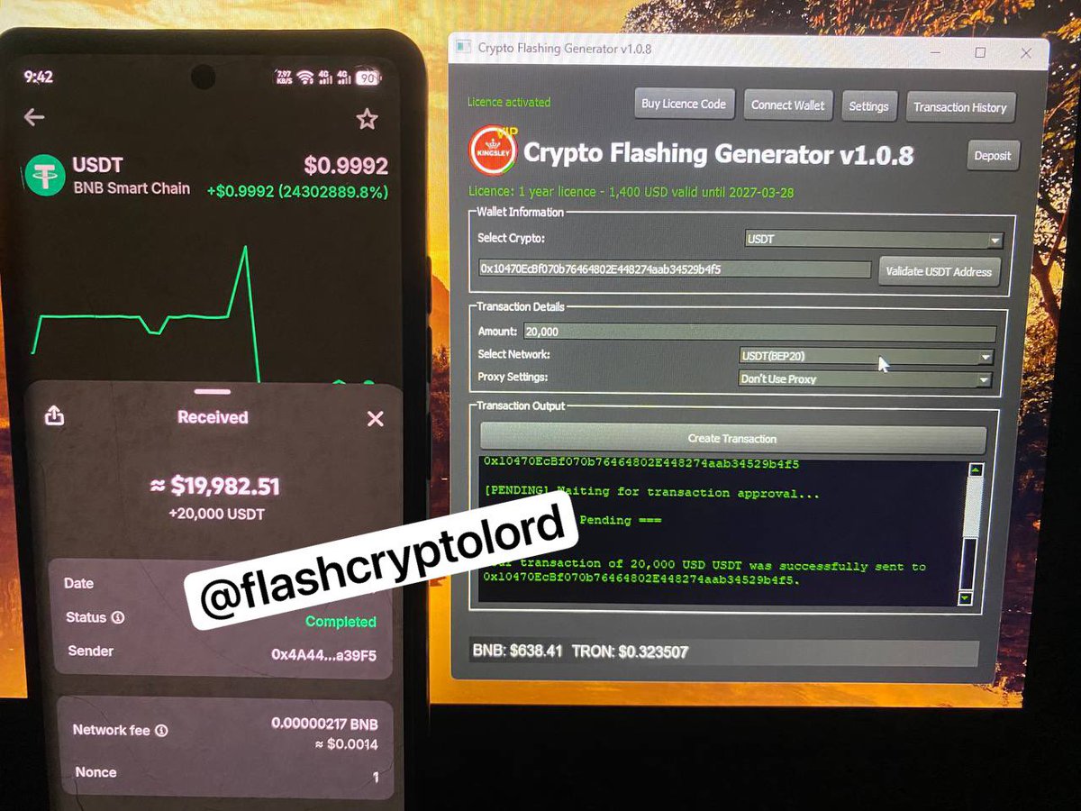 flashusdttrc200's tweet photo. Flash usdt generating software 20k flashed successfully 

https://t.co/ePrW9oPdaB https://t.co/VPAxMDK90e