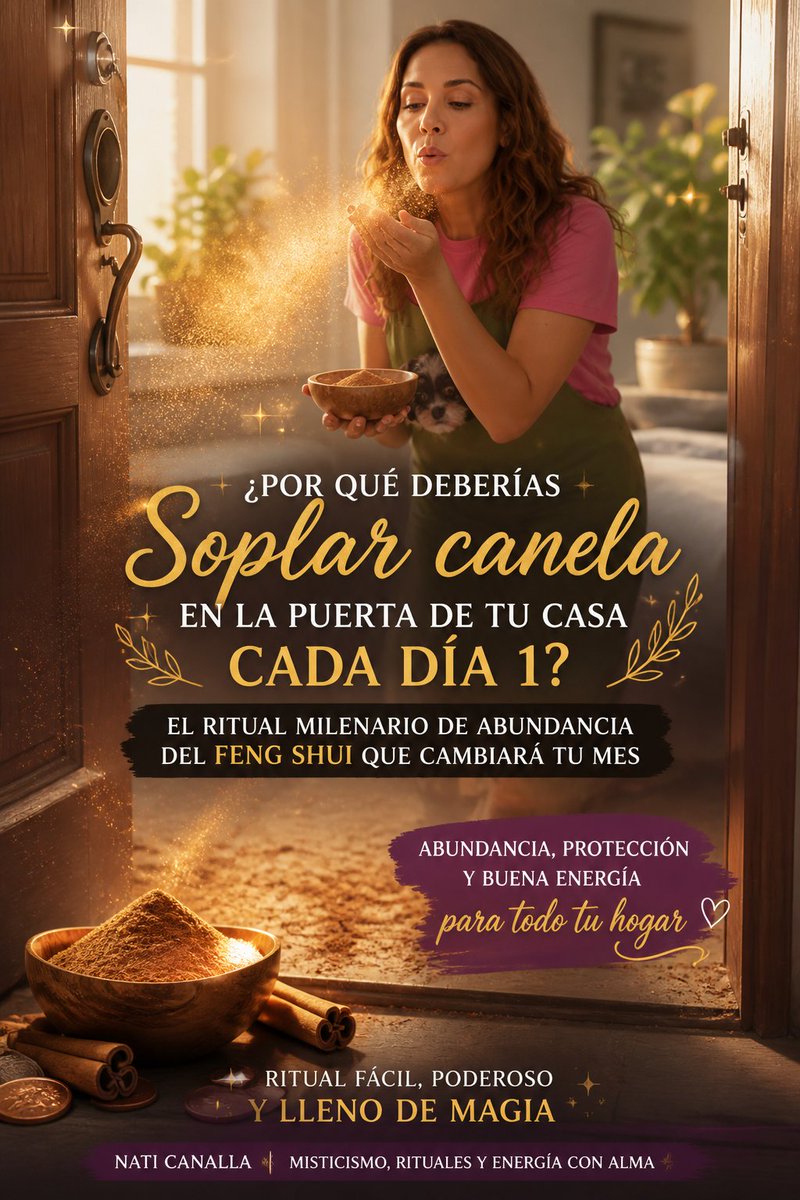 natiptorres's tweet photo. ✨ ¿POR QUÉ DEBERÍAS SOPLAR CANELA EN LA PUERTA DE TU CASA CADA DÍA 1? ✨

El ritual milenario de abundancia del Feng Shui que puede cambiar tu mes…

https://t.co/3ZDOlIHsrD 

#Ritual #abundancia https://t.co/1NGoFDRkea