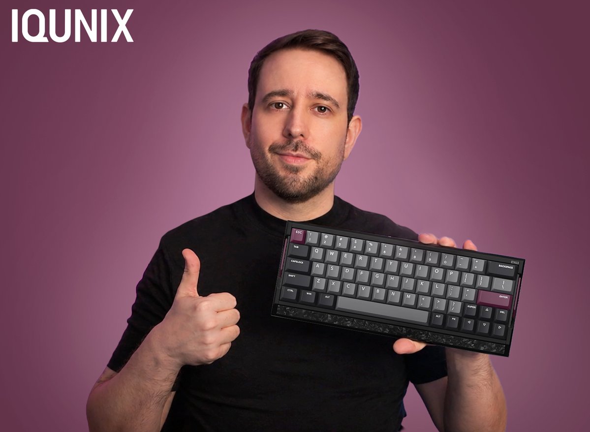 gokedTV's tweet photo. Nuevo embajador de IQUNIX 💜 
Llevo usando el teclado un tiempo y es simplemente increíble 
Pronto os lo enseño en directo