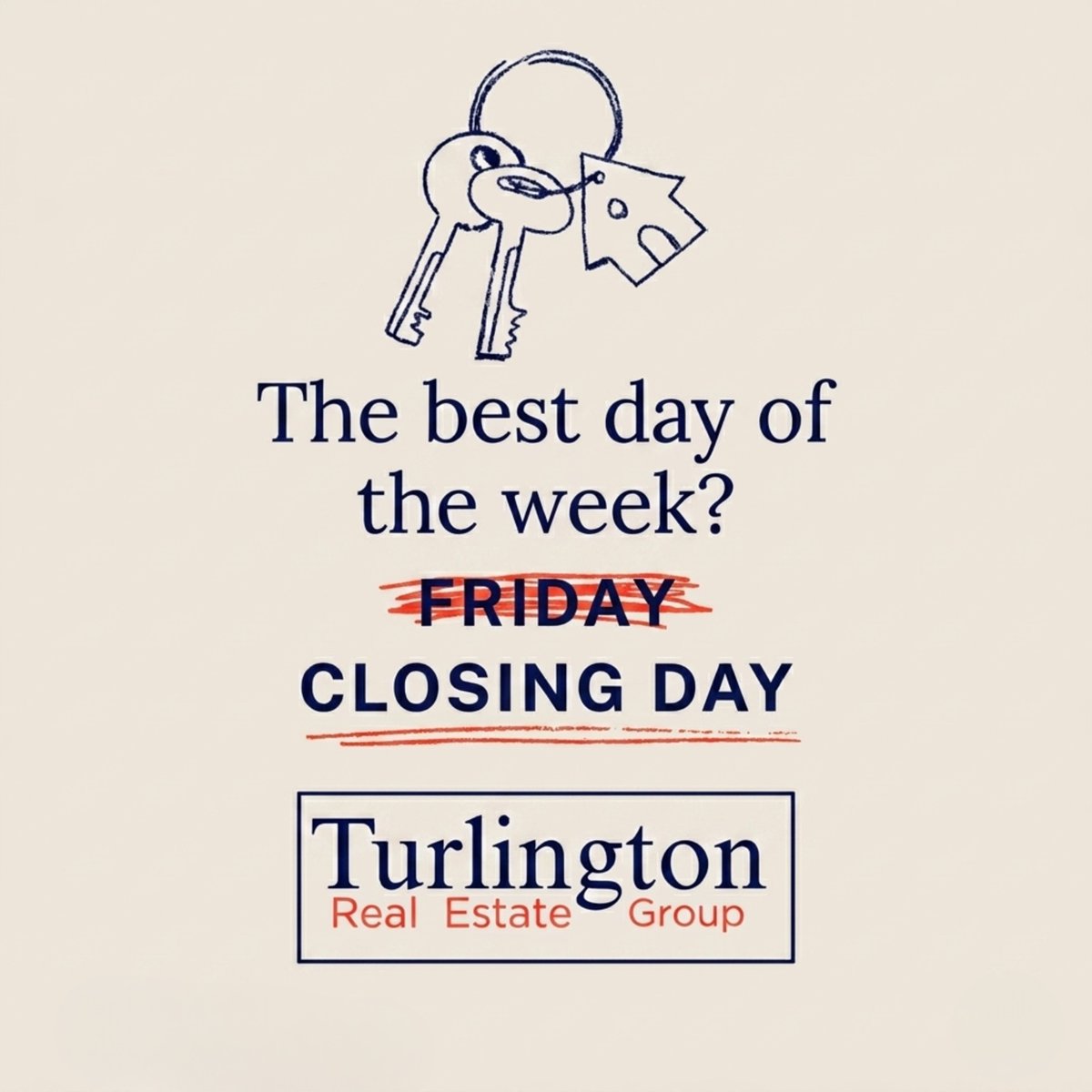 Turlington10637's tweet image. Forget Friday—CLOSING DAY is the best day 🔑🏡 Nothing beats handing over the keys! #ClosingDay #RealEstate #RealtorLife