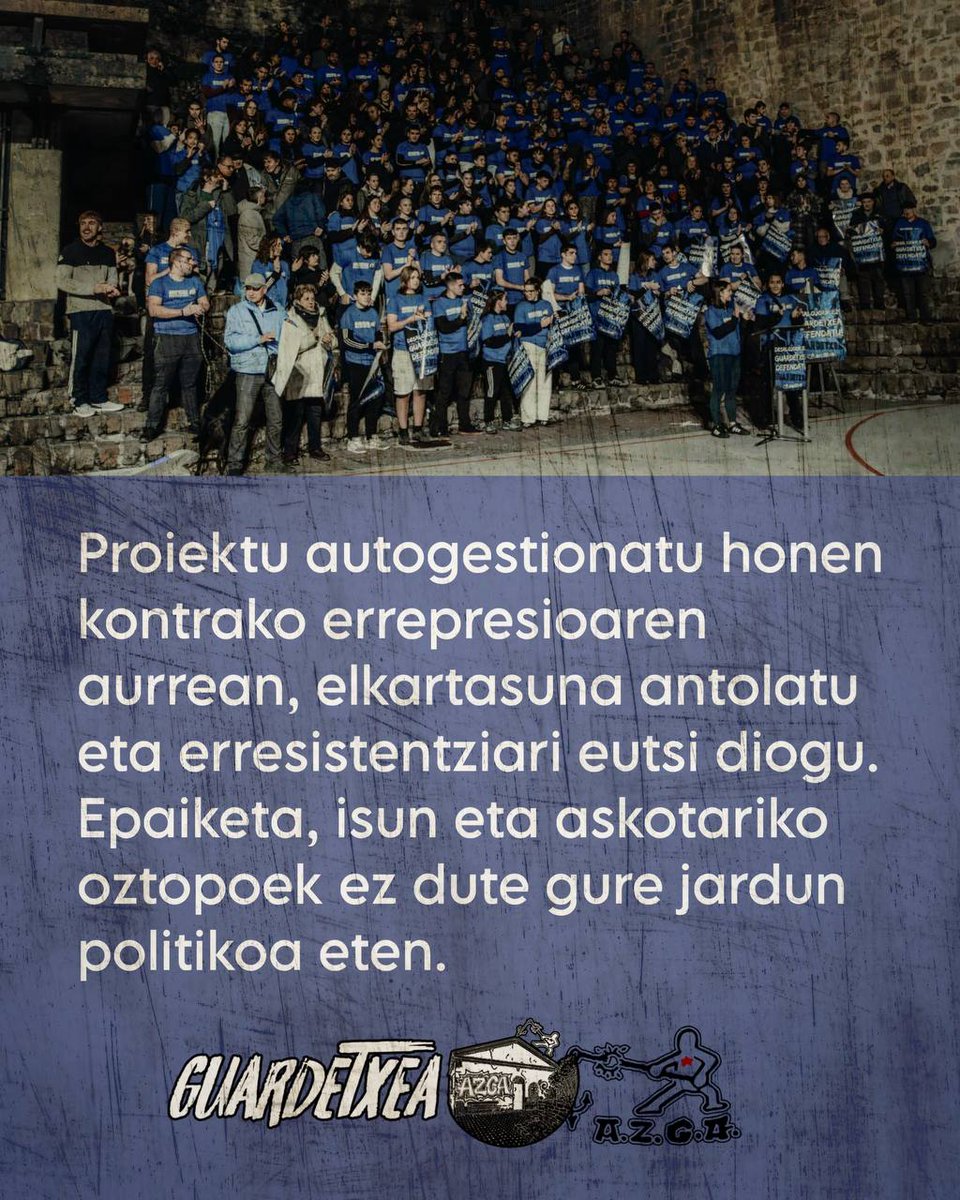 azgazteak's tweet photo. Gaur urte bat betetzen da Guardetxea okupatu, auzolanean eraikina konpondu eta Alde Zaharreko Gaztetxea proiektuari hasiera eman genionetik!

GAZTETXEAK AURRERA! 🔥 https://t.co/rv08LxOnQK