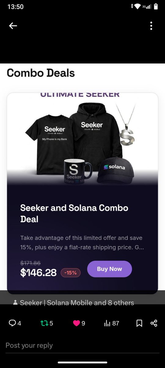 hunter_vortex1's tweet photo. MASSIVE COMBO🔥🔥
FROM MAGIC MERCH @real_magicmerch

Get a Seeker T-shirt, Seeker hoodie, Seeker mug, Seeker Pendant, and Solana cap; all for $146.28

Visit our website to order yours:

https://t.co/N2RH9UgwZy

@solanamobile @solana https://t.co/OA3FRhMOcb