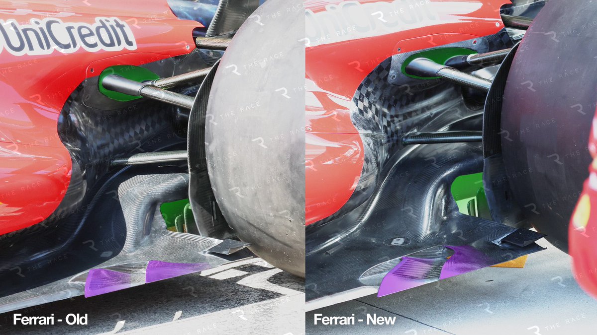 Ferrari_com_ar's tweet photo. El "Pack Extremo" de Ferrari para Miami 🇺🇸🔴

Maranello no ha traído una mejora, ha traído un coche casi nuevo.

• ⚖️ Reducción: Gracias a las nuevas piezas, el SF-26 es ahora más ligero, ganando tiempo por peso.
• 🏎️ Alerón Delantero: Nuevo diseño exterior para desviar el aire de las ruedas (estilo Mercedes). Objetivo: Reducir el drag y volar en las rectas.
• 🌀 Suelo Creativo: El fondo plano es mucho más complejo. Estrena un sistema de 3 elementos verticales (bargeboards) para generar vórtices y pegar el coche al asfalto.
• 💨 El "Factor FTM": Ferrari evoluciona su sistema de gestión de flujo trasero. Es tan sofisticado que a rivales como Red Bull les está costando horrores imitarlo.
• ✨ Ala Macarena: ¡Confirmada! La versión definitiva del alerón invertido debuta hoy para maximizar la velocidad punta.

#F1 #Ferrari #MiamiGP #SF26
@Auto_Racer_it