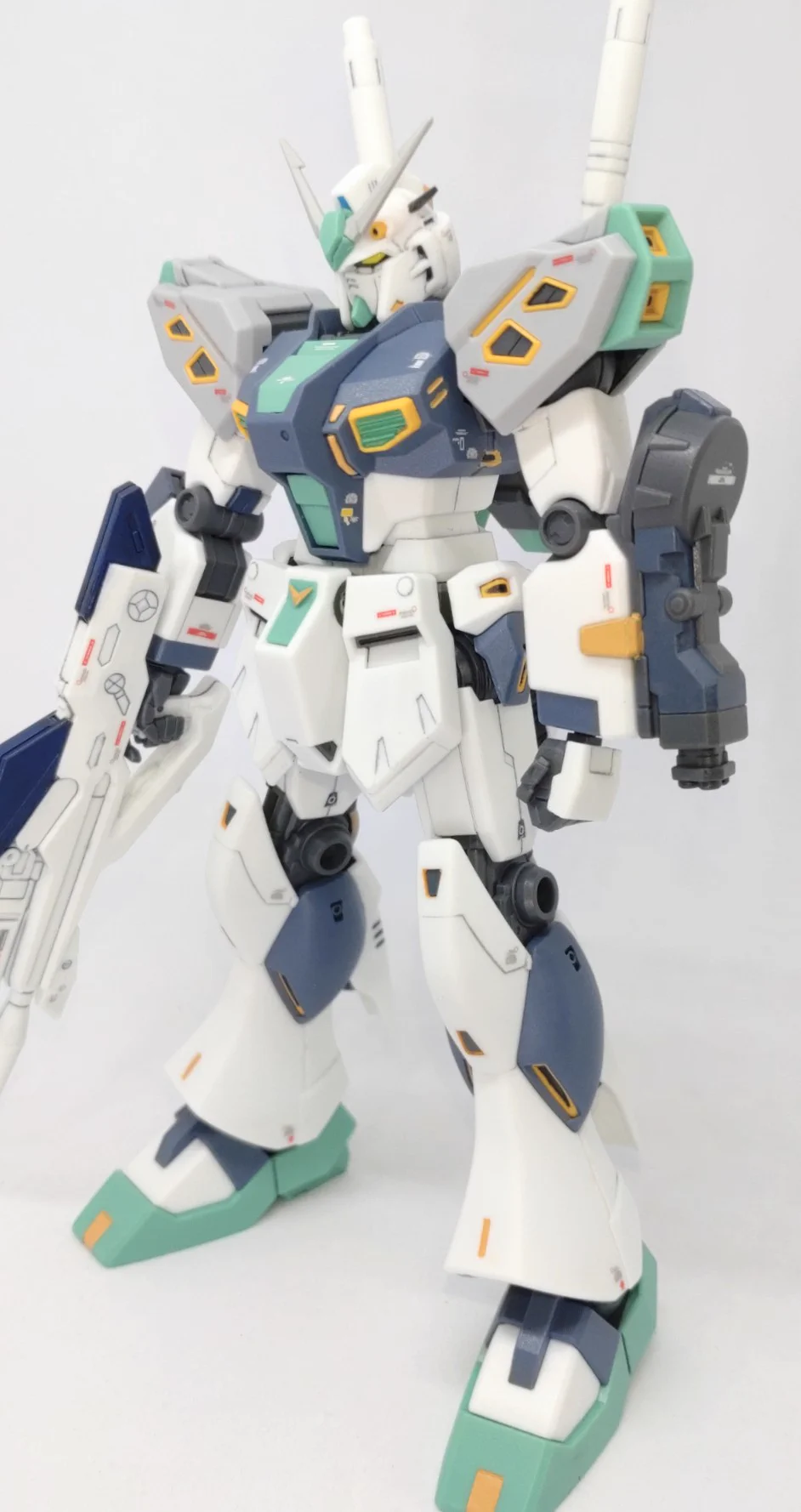 HG量産型νガンダム半壊　塗装完成品 アングリ on X: 