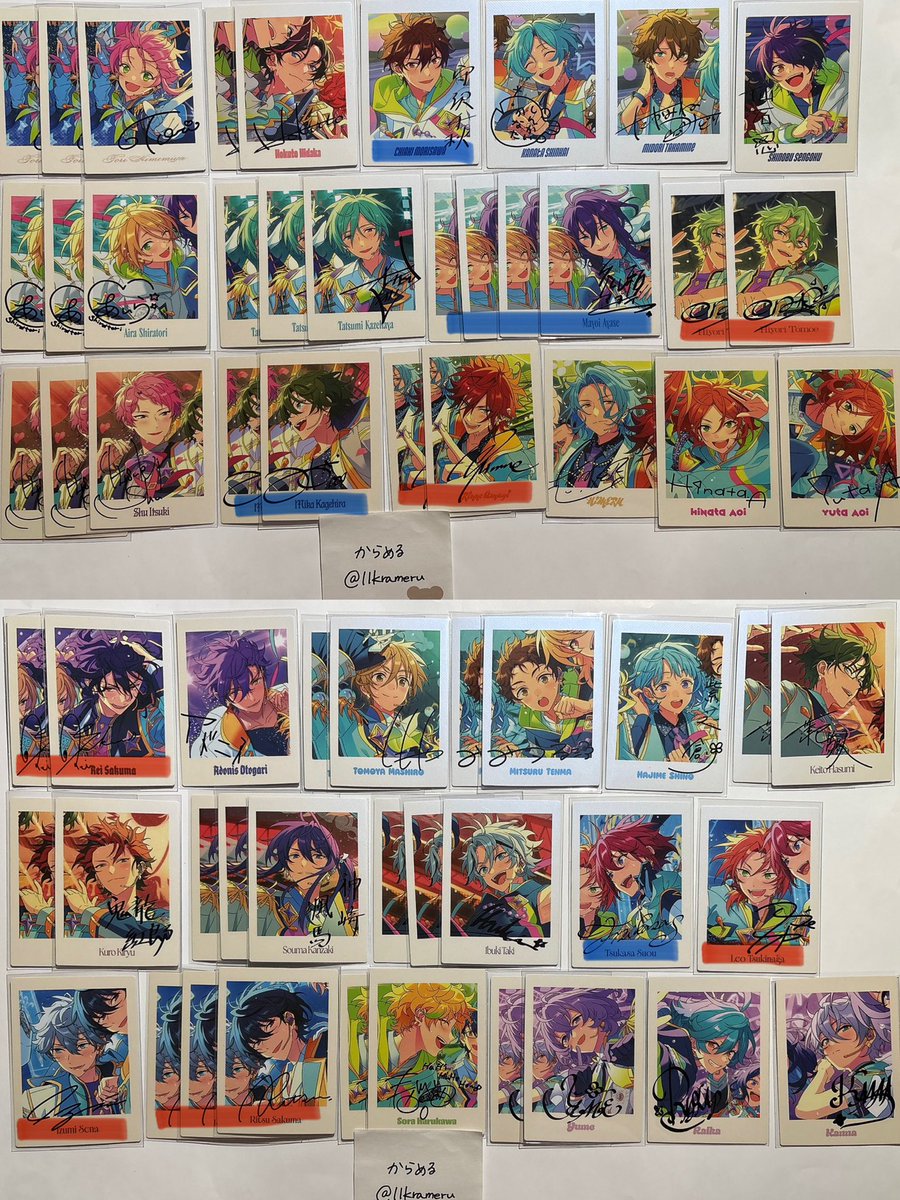 11krameru's tweet photo. 【交換・譲渡】あんスタ 10周年 ぱしゃっつ 特典 10周年

譲▷渉 桃李 弓弦 北斗真 千秋 奏汰 翠 鉄虎 忍 藍良 マヨイ 巽 日和 茨 宗 みか 燐音 HiMERU こはく ひなた ゆうた 零 薫 晃牙 アドニス 友也 光 創 敬人 紅郎 颯馬 維吹 司 レオ 泉 凛月 宙 斑 ユメ ライカ カンナ

求▷望見スバル ニキ エス https://t.co/4bhcnPddYh