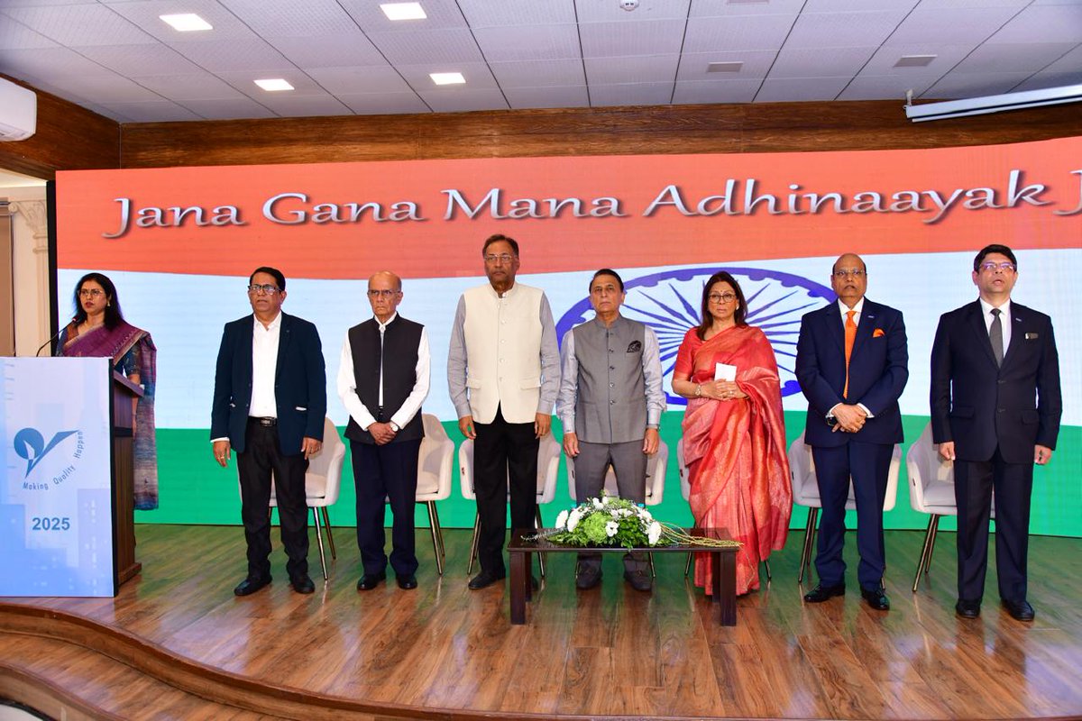 IMC_RBNQA's tweet photo. Excellence. Leadership. Impact.
IMC RBNQA 2025 celebrated organisations shaping a future-ready India.
IMC Juran Quality Medal awarded to Shri Kailash Satyarthi, conferred by Chief Guest Shri Sunil Gavaskar.
“Respect the process. Stay consistent. Never compromise on integrity.” https://t.co/DYC6pCm7pm