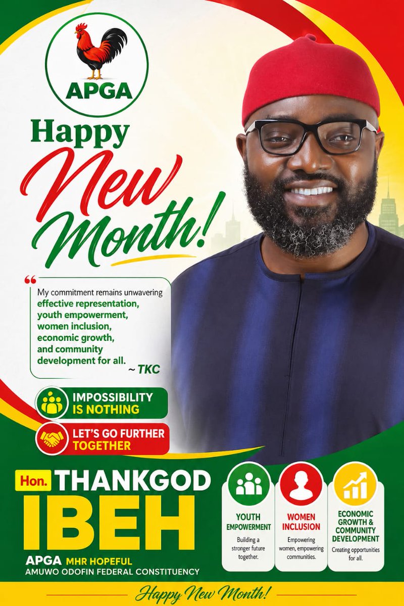 HonThankGodIbeh's tweet photo. No dream is too big when determination meets purpose.

Salute to every hardworking Nigerian this #WorkersDay—your resilience keeps our nation moving.

Let’s build a fairer, stronger society together.

Happy New Month!

Impossibility is Nothing.

Let’s Go Further Together.

TKC https://t.co/BUKmATT4FO