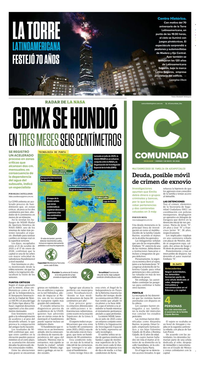 Excelsior's tweet photo. 🌇 Las noticias más relevantes de la #CDMX en portada de #Comunidad   https://t.co/5288ofYRhh https://t.co/3JubEykdph