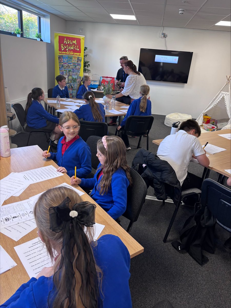 strantonprimary's tweet image. Another amazing Trust morning with @authoradam and his very special guest Jet this morning! Some really wonderful writing from @strantonprimary @EskdaleAcademy @jesmond_gardens @eden_trust 

Article 29: developing children's talents 
#writing #creativewriting #schools