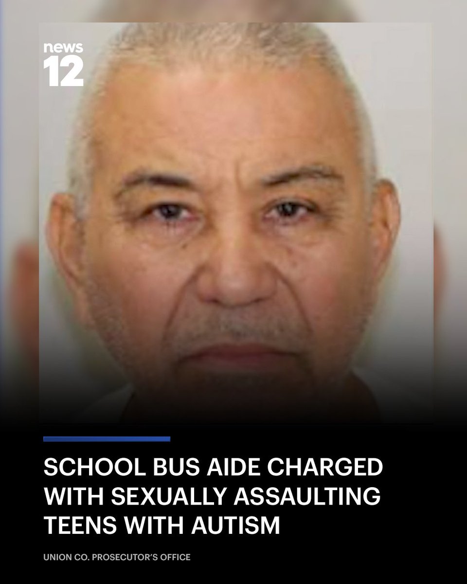 News12NJ's tweet image. BUS AID ABUSE: A school bus aide from Paterson has been arrested and charged with sexually assaulting two minors, allegedly targeting autistic teens who were passengers on his bus. 

bit.ly/4cWTV1F

#News12NJ#Education #Crime