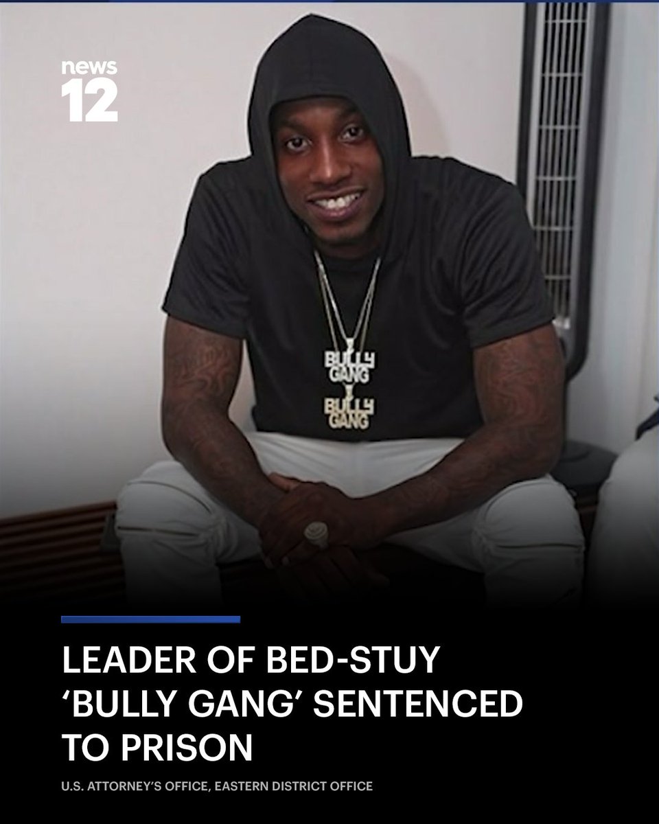News12BK's tweet image. BULLY GANG: A federal judge sentenced the leader of a violent Bed‑Stuy–based gang to 60 years in prison on Thursday. Watch News 12 and tune into our IG stories for more.
.
.
.
#News12 #News12BK #Brooklyn #Crime #Bedstuy

bit.ly/4wlXojB