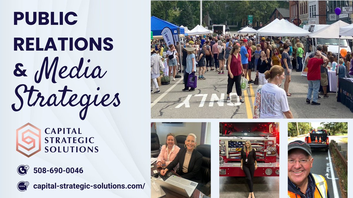 CSS_Mass's tweet image. 📢 Effective PR Builds Trust!

CSS helps municipalities and organizations craft impactful messages, manage media relations, and enhance public confidence through strategic storytelling. 

Let’s strengthen your brand!
🔗 capital-strategic-solutions.com 

#PublicRelations #MediaStrategy