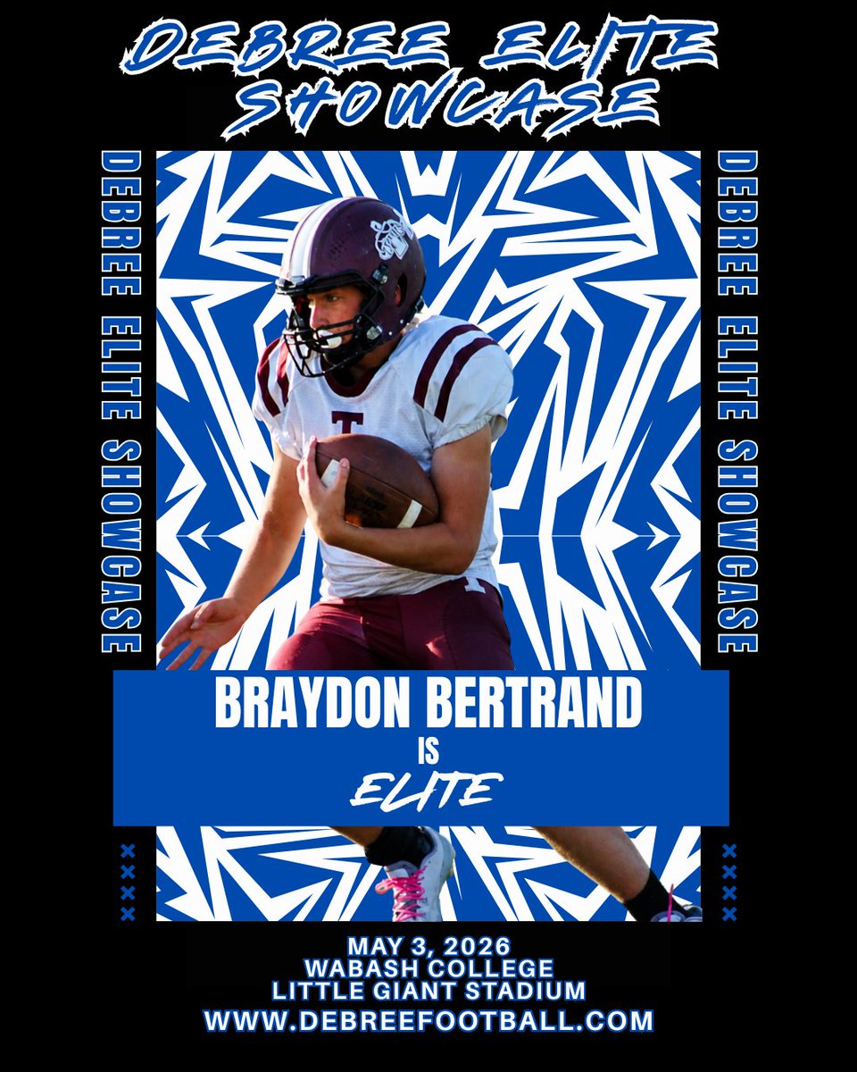 Brayfb32's tweet photo. I am excited to be at the DeBree Elite Showcase this weekend‼️🔥

Ready to compete, get better, and show what I can do 💪

#DeBreeElite #ShowUpShowOut #GetSeen
@DeBree_Football @IndyWeOutHere @IndyRecrui
@INDSportsReport https://t.co/NyMHO1PrkE