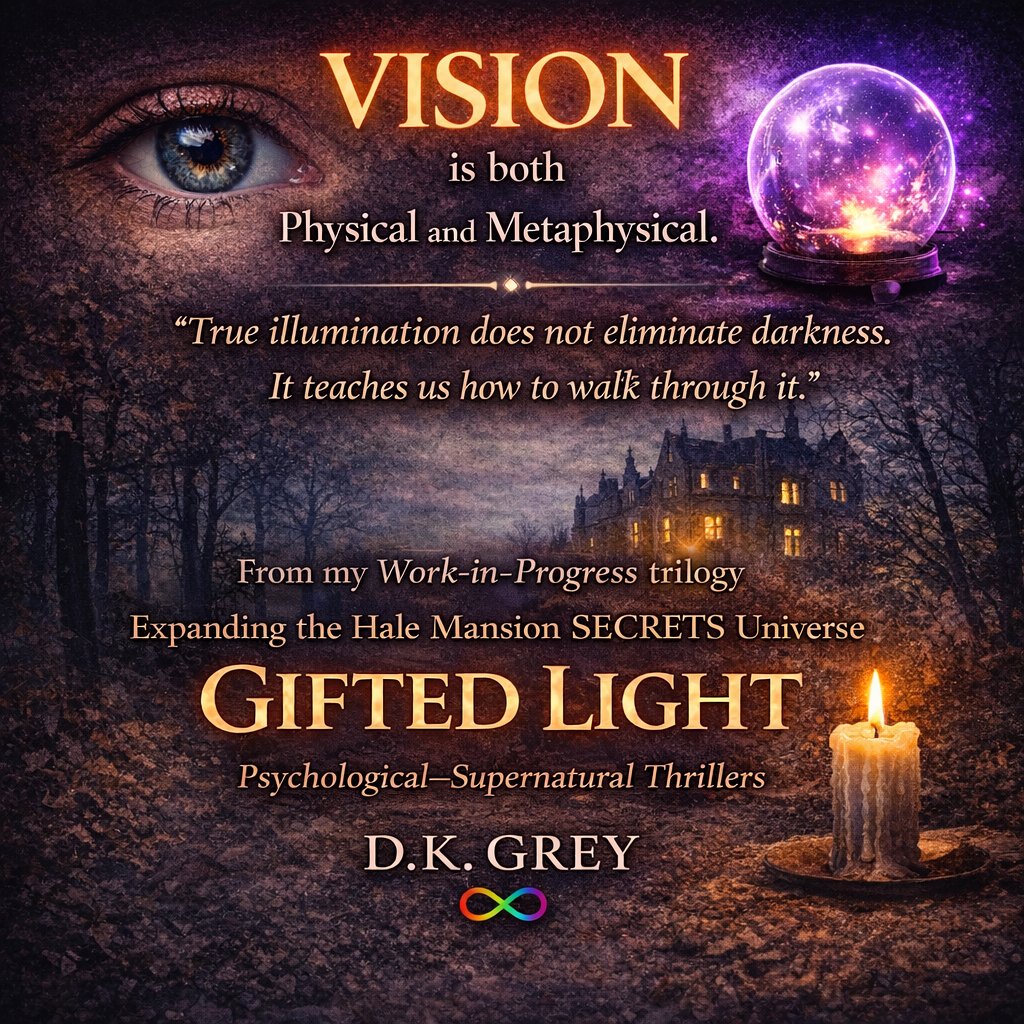 DrForgnoni's tweet image. “𝗘𝗮𝗰𝗵 𝗔𝗻𝘀𝘄𝗲𝗿 𝗥𝗲𝘃𝗲𝗮𝗹𝗲𝗱 𝗦𝗼𝗺𝗲𝘁𝗵𝗶𝗻𝗴 𝗝𝘂𝘀𝘁 𝗕𝗲𝘆𝗼𝗻𝗱 𝗜𝘁”

... from my #WIP, 𝗚𝗜𝗙𝗧𝗘𝗗 𝗟𝗜𝗚𝗛𝗧 Trilogy 🔮

This 𝗰𝗶𝗻𝗲𝗺𝗮𝘁𝗶𝗰 storyworld begins with my 4-book
𝗛𝗮𝗹𝗲 𝗠𝗮𝗻𝘀𝗶𝗼𝗻 𝗦𝗘𝗖𝗥𝗘𝗧𝗦 𝗦𝗲𝗿𝗶𝗲𝘀.

Start your 𝗯𝗶𝗻𝗴𝗲 here: