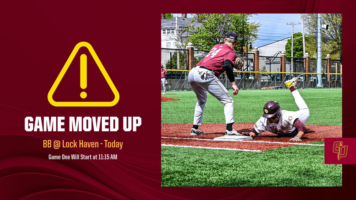 GannonBaseball's tweet photo. UPDATE: We'll play earlier today! Game one of our DH has been moved up to 11:15 am. Game two to follow. ⚾ https://t.co/9U85vIRmzX