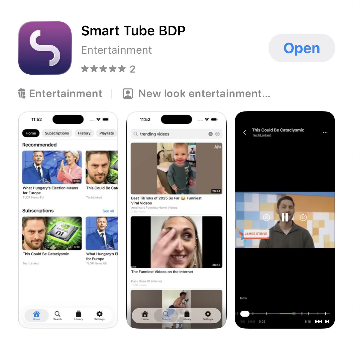 🔥 مشغل يوتيوب مختلف تماما بدون اعلانات ولا ازعاج
يدعم PiP وتشغيل بالخلفية ويخفي Shorts
يستخدم SponsorBlock لتخطي الاعلانات داخل الفيديو

تجربة نظيفة وسريعة على الايفون والماك