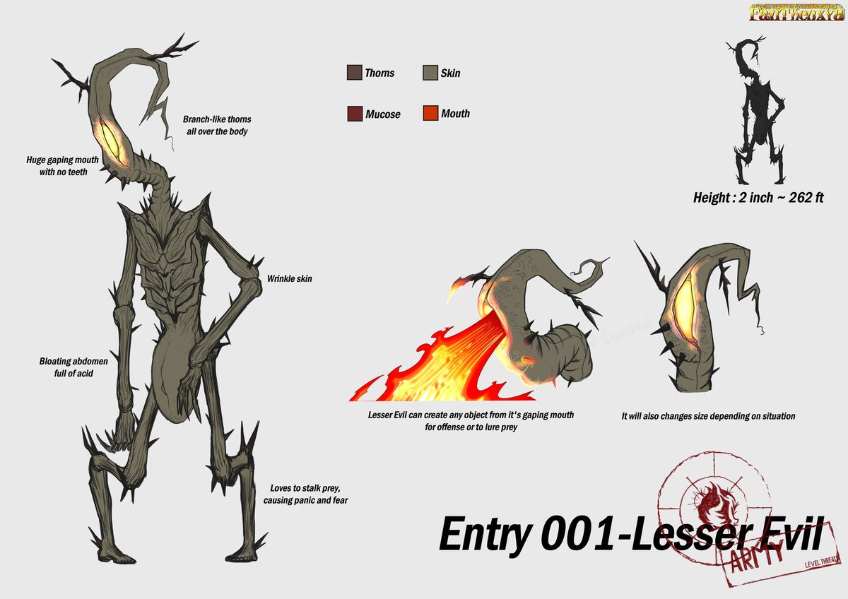 HyperSword_'s tweet photo. Character sheet
Entry 001 - Lesser Evil
#artmoots #smallartists #charactersheets #OC https://t.co/aemS6CaCg0