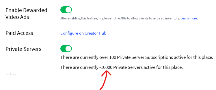 UltrawRBX's tweet image. Roblox told me there are -10000 active private servers for Restaurant tycoon 3😢

Does that mean I OWE them 1 million Robux??

#roblox #robloxdev #help