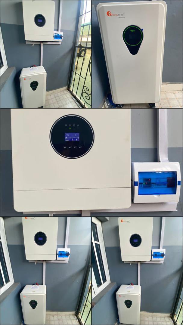 acunongservices's tweet image. 12KVA felicity inverter
17.5KWH felicity lithium battery
12 pcs of 630watts solar panels installed 

Powers all appliances such as:
Pumping machine
Refrigerator
Freezers
Blender
Iron
Television
Lighting points
Air conditioners

#solar #energy #felicity #lithiumbattery