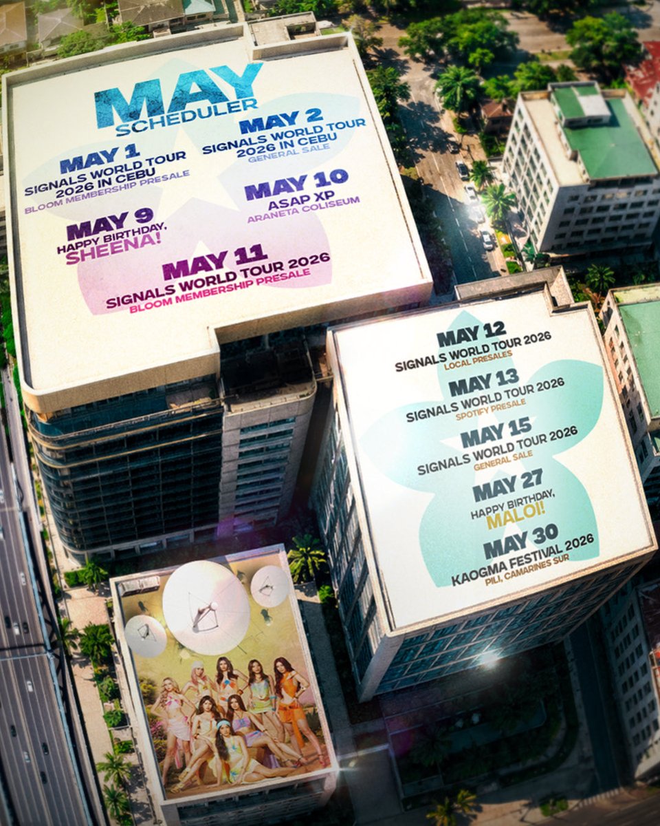 Make sure to stay connected ‘cause the Signals are getting stronger this May! 📡

Mark your calendars 👀

#BINI #BINI_SignalsEP