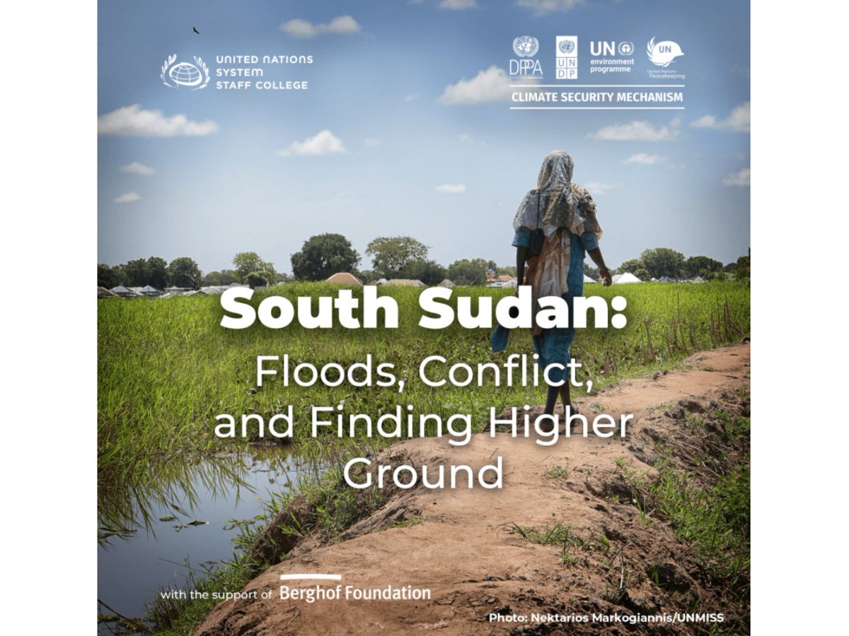 BerghofFnd's tweet image. In our 1st episode of "Climate, Crisis &amp;amp; Courage" with @UN Climate Security Mechanism &amp;amp; @UNSSC, it addresses communities responding to climate insecurities &amp;amp; the challenges of local #peacebuilding in #SouthSudan.
🎧: brnw.ch/21x26FR
@UNDP @UNDPPA @UNEP @UNPeacekeeping